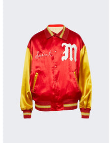 Saint Mxxxxxx | Men | Saint Varsity Jacket | Red