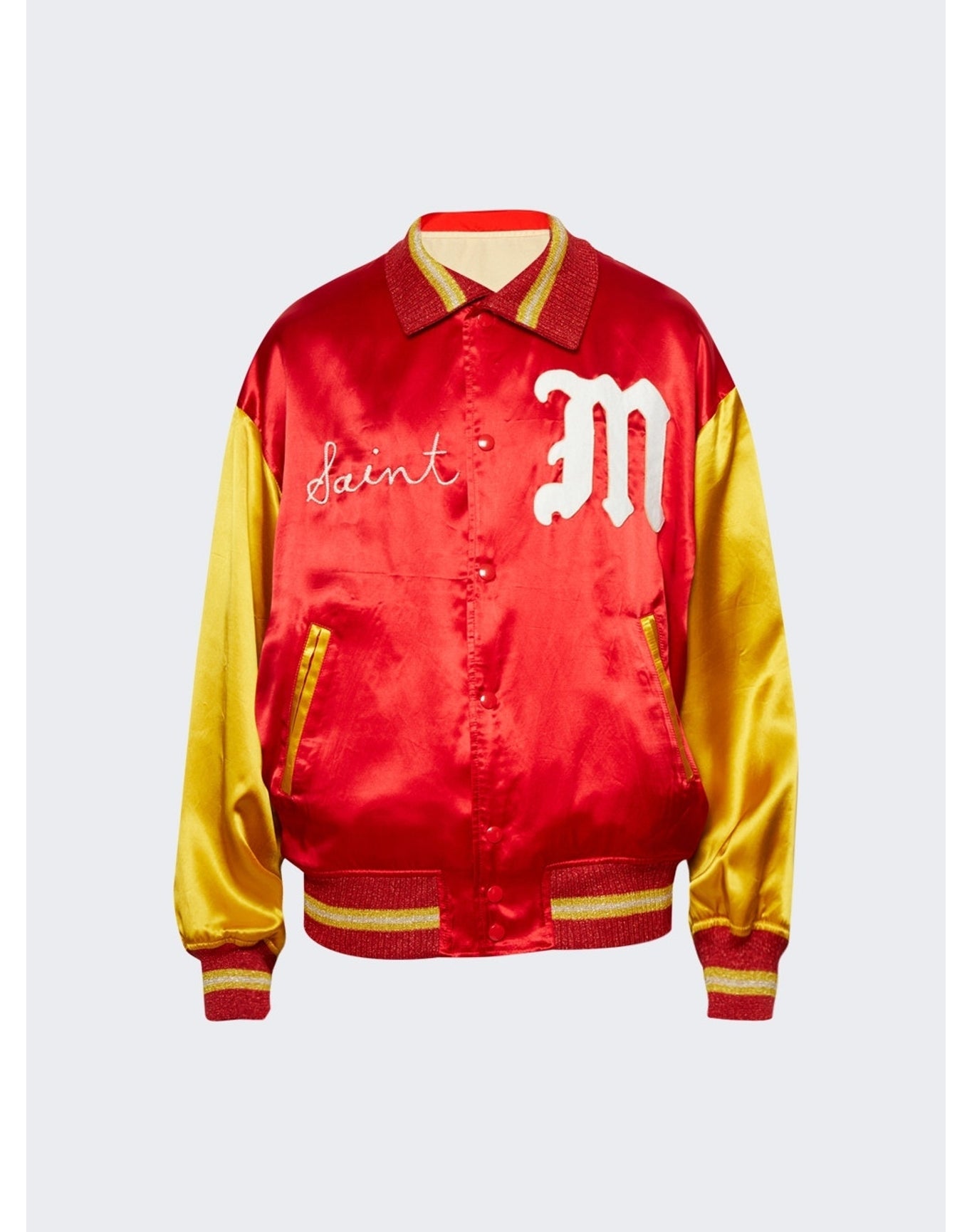 Saint Mxxxxxx | Men | Saint Varsity Jacket | Red