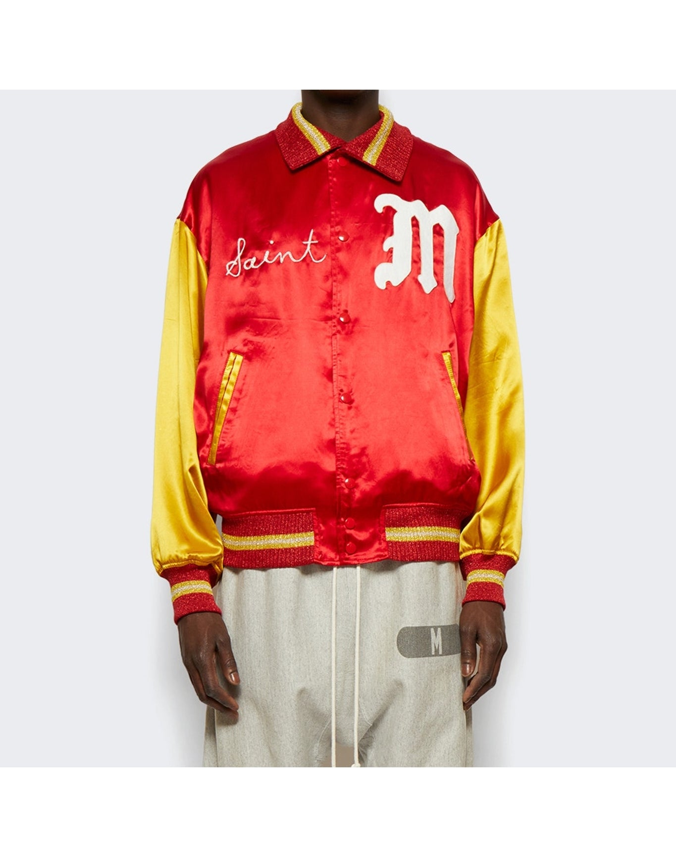 Saint Mxxxxxx | Men | Saint Varsity Jacket | Red