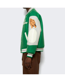 Saint Mxxxxxx x Shermer Academy | Men | Pigen Varsity Jacket | Green