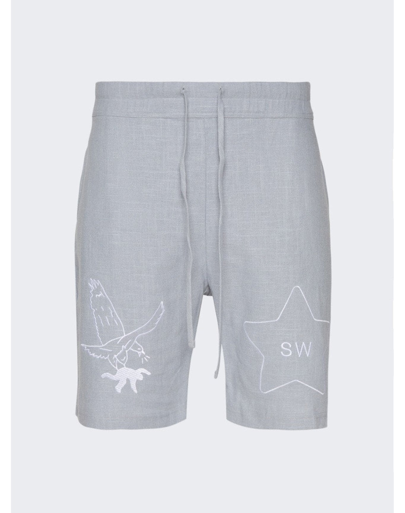 Saintwoods | Men | Linen Gym Shorts | Light Blue