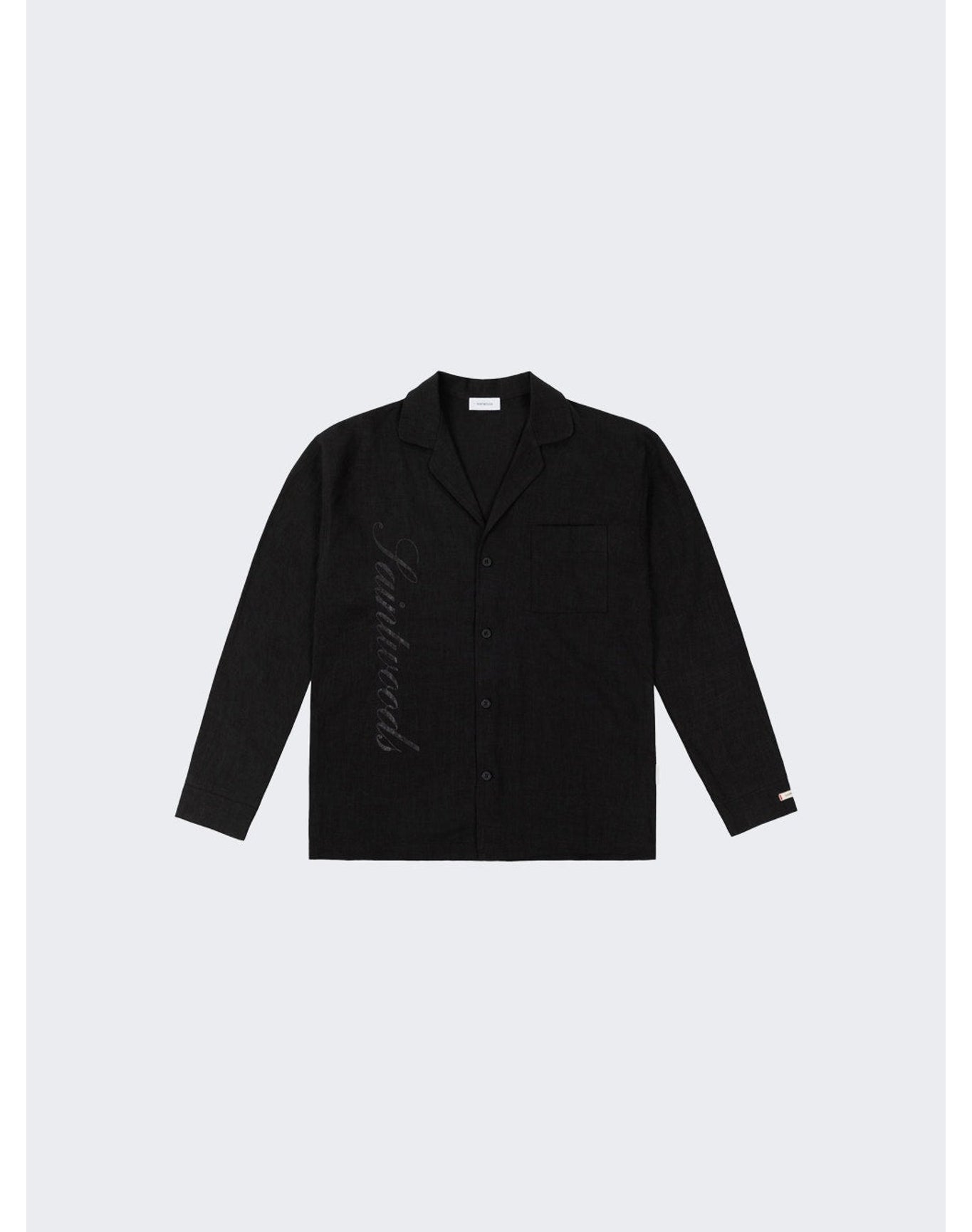 Saintwoods | Men | Linen Pajama Top | Black