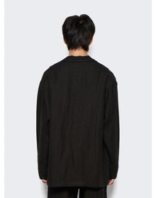 Saintwoods | Men | Linen Pajama Top | Black