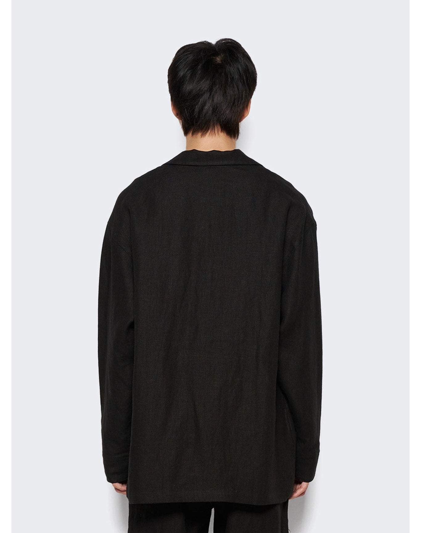 Saintwoods | Men | Linen Pajama Top | Black