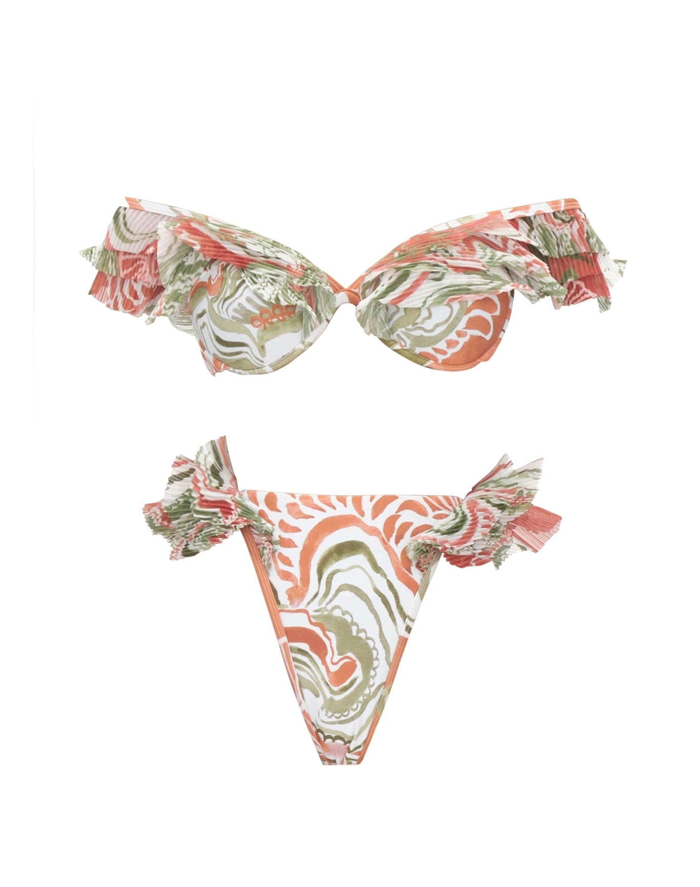 Salama High Rise Bikini Top | Abstract Mushroom