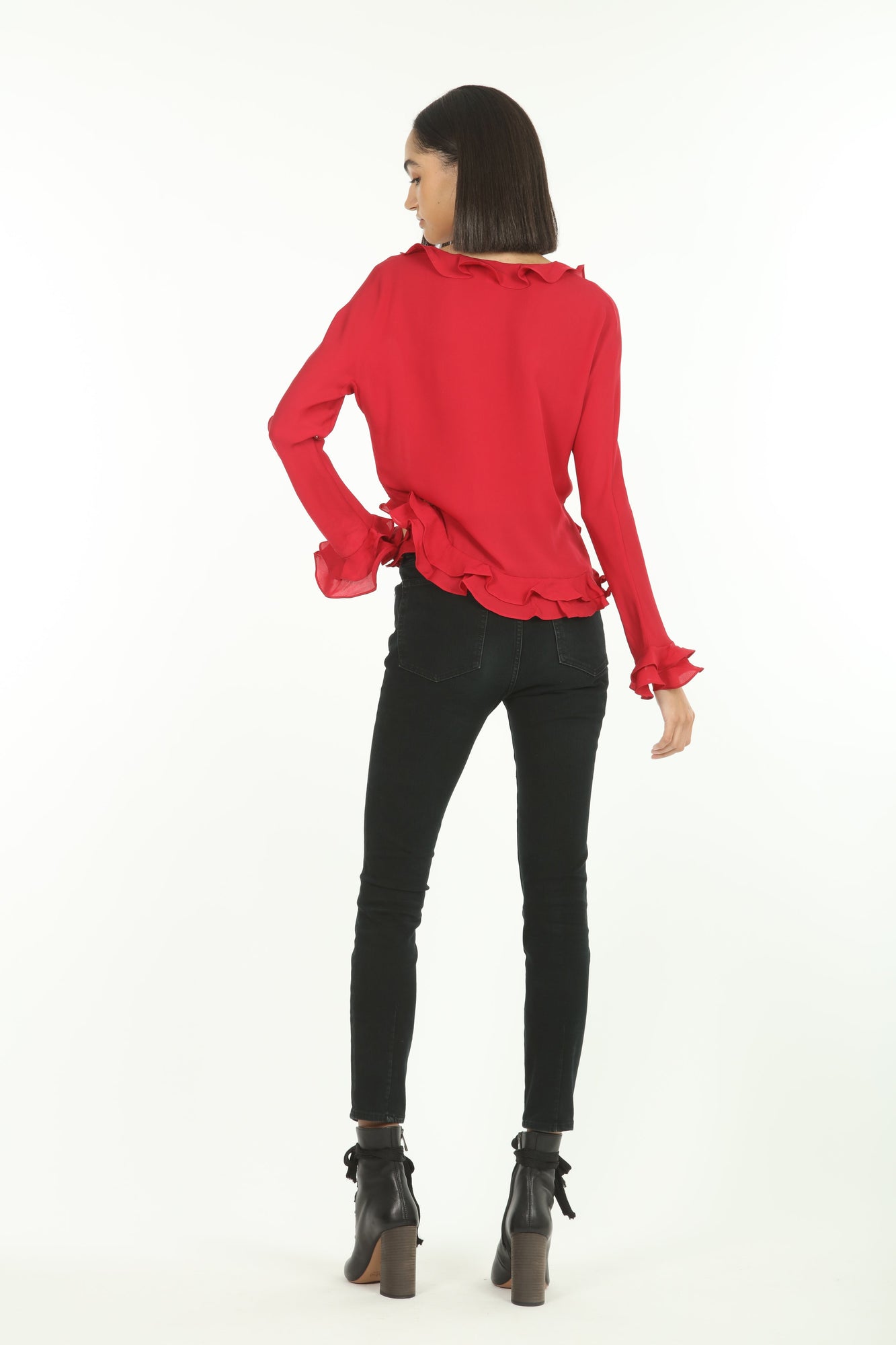 Sander Blouse | Lipstick Red