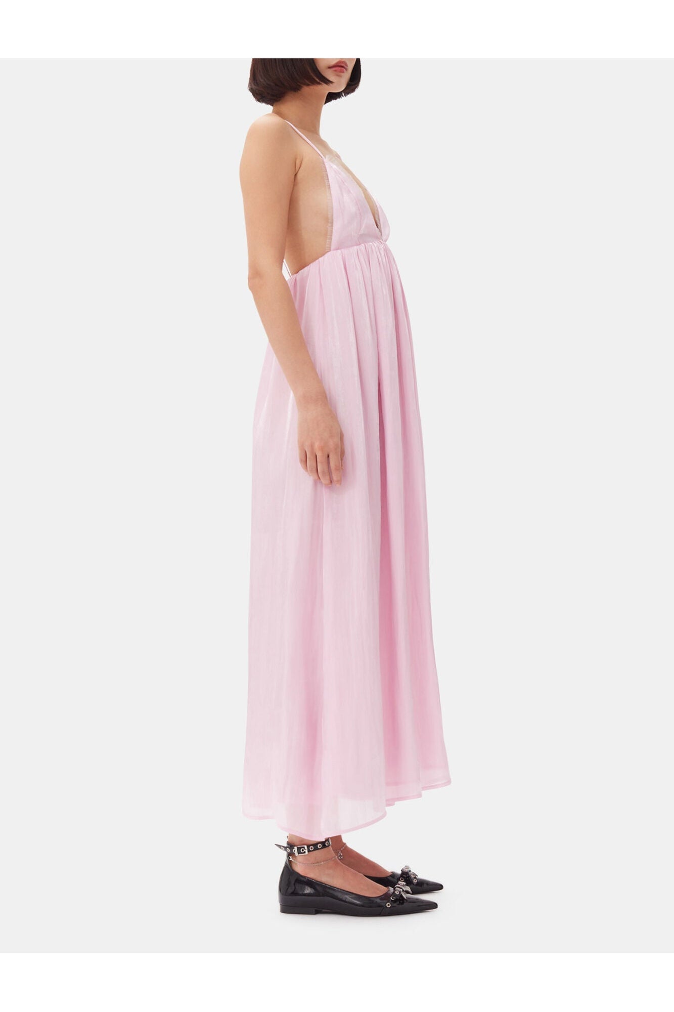 Satin Strap Dress | Chalk Pink