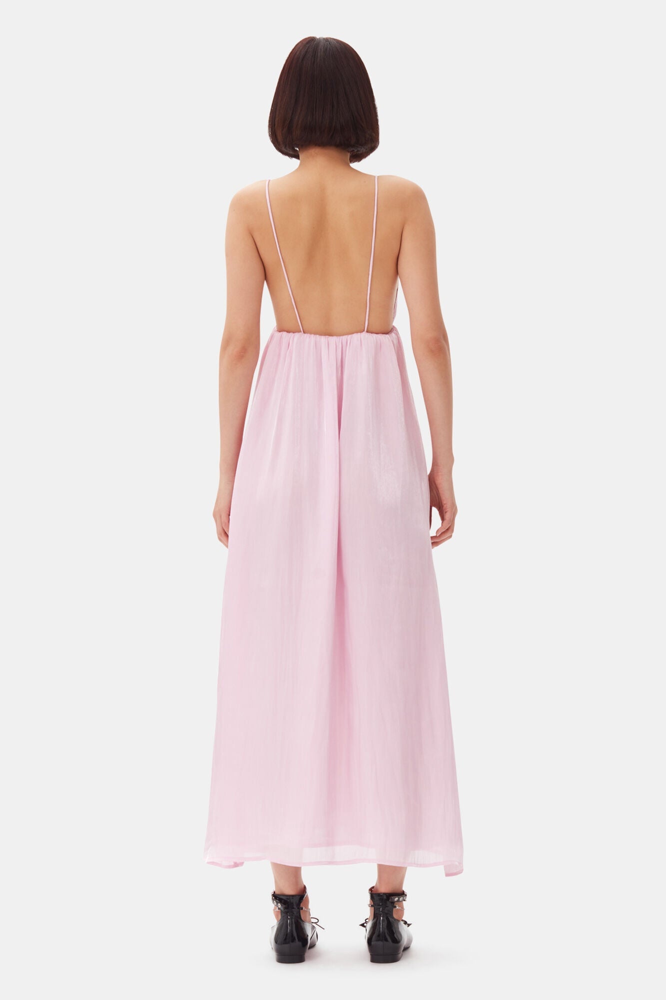 Satin Strap Dress | Chalk Pink