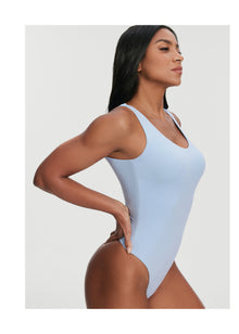 Scoop Back Bodysuit | Sky Blue