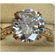 The Rosalind Ring | Gold Vermeil | Round White Cubic Zirconia