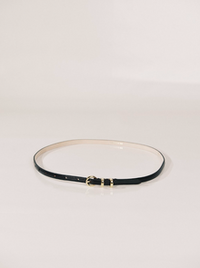 Thin Belt Belt | Black & 24K Gold