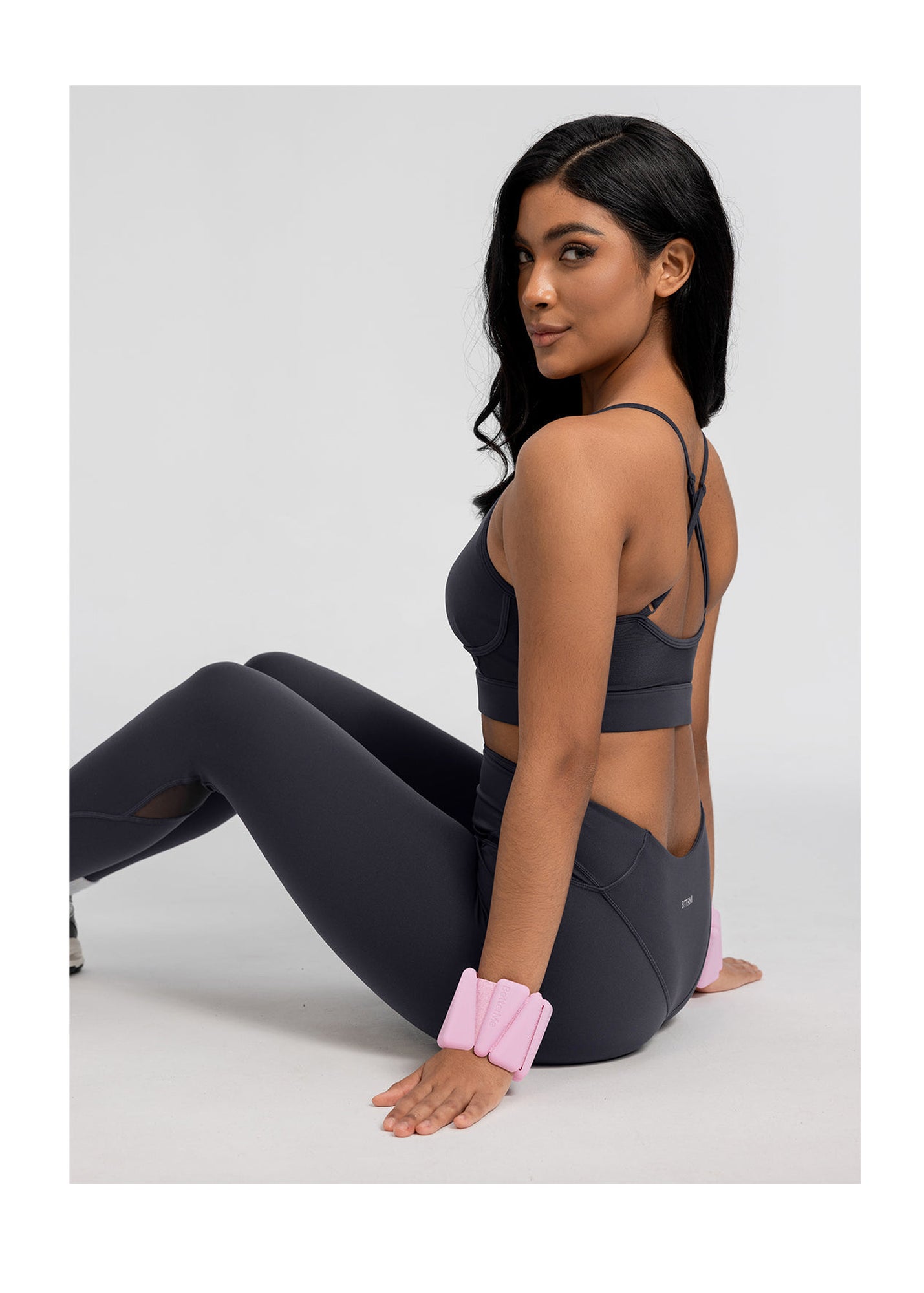 Seamless Crossback Bra | Charcoal