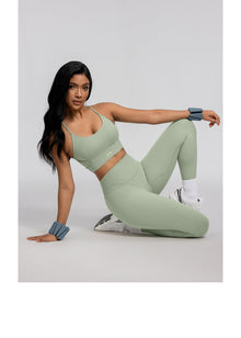 Seamless Crossback Bra | Sage Green