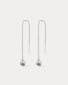 Seashell Threader Earrings | Silver