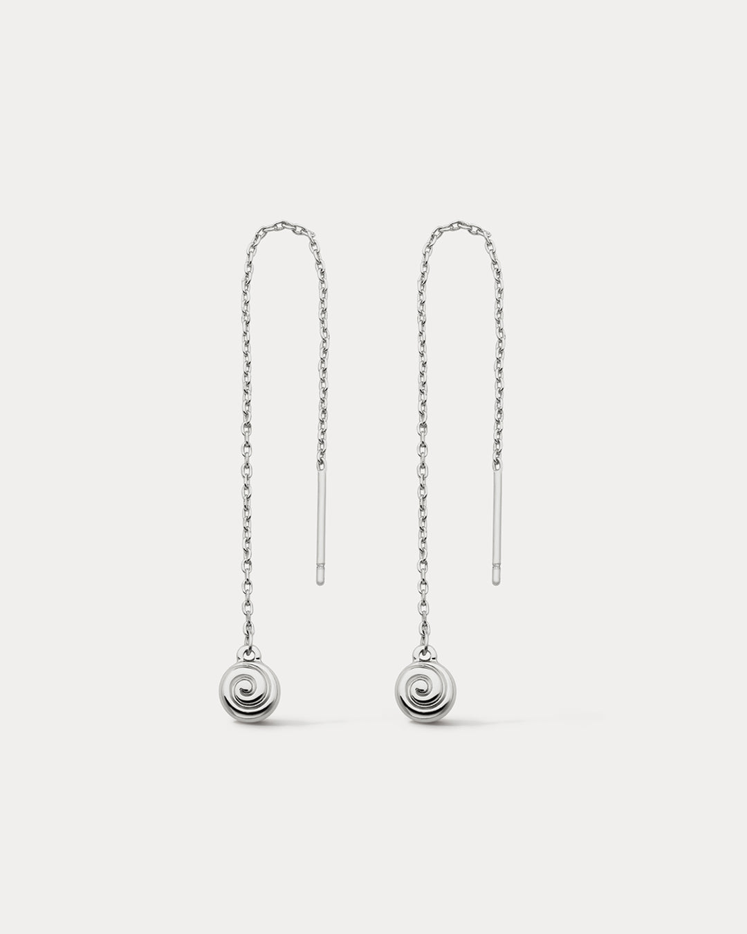 Seashell Threader Earrings | Silver