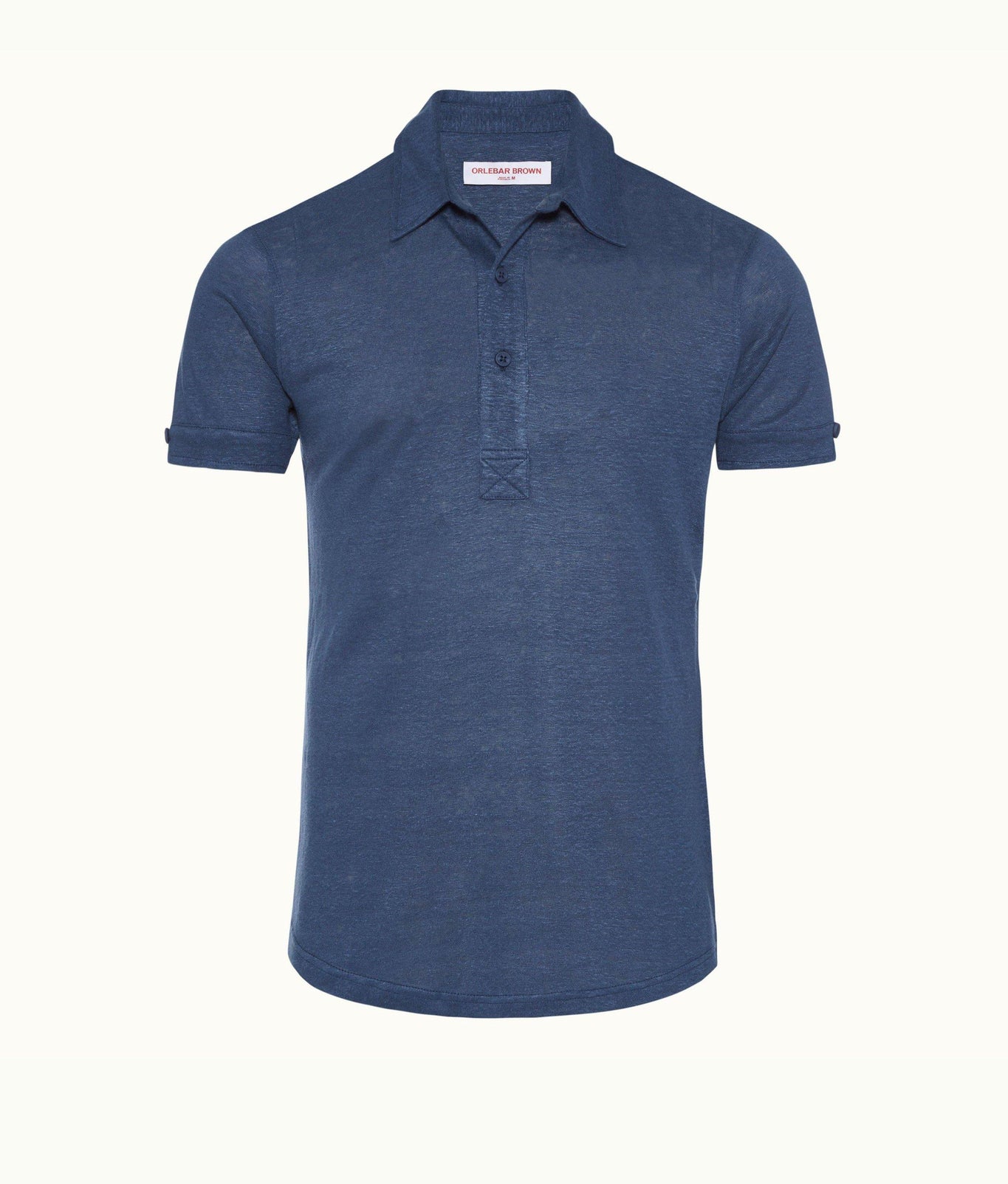 Sebastian Linen Tailored Fit Linen Polo Shirt | Classic Blue