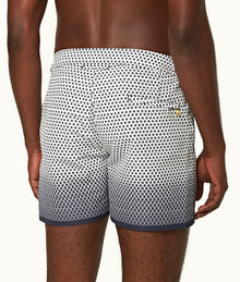 Setter Floret Shorter-Length Swim Shorts | White/Night Iris