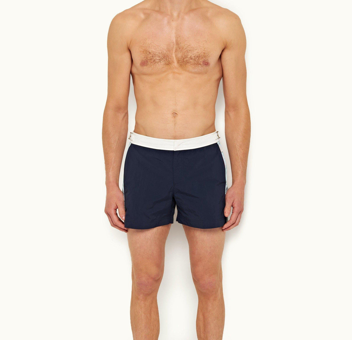 Setter Side Panel Shorter-Length Swim Shorts | Navy/Pool