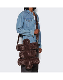 Seventh Heaven | Men | Faux Fur Crossbody Bag | Brown