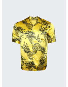Shangri La | Men | Pineapple Print Hawaiian Shirt | Yellow