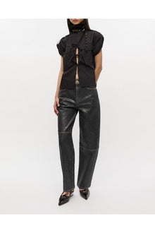 Shimmery Foil Stary Jeans | Washed Black/Black