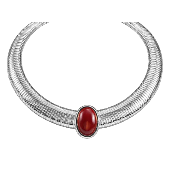 Rumi Necklace | Steel-Plated Rhodium