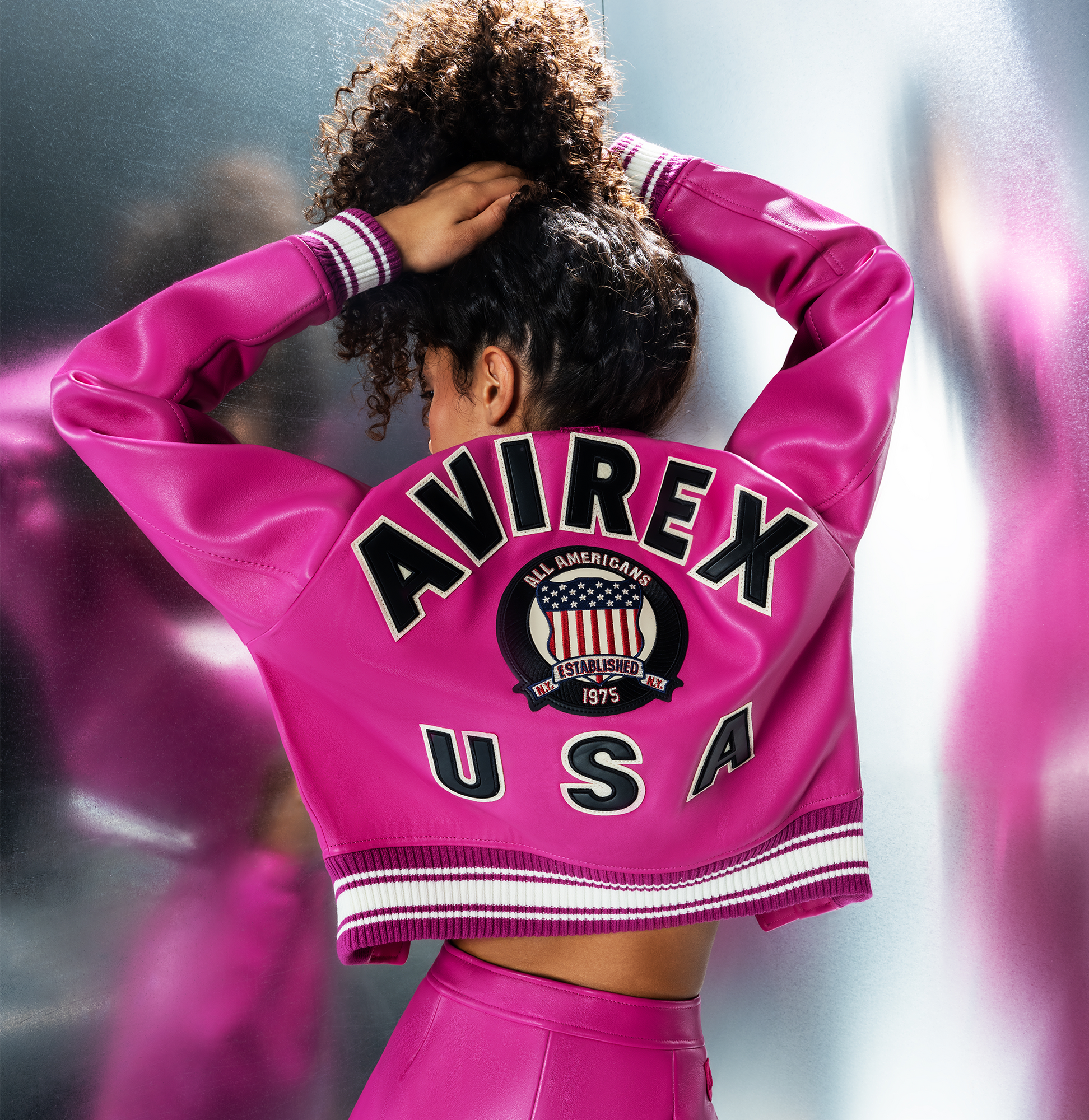 Cropped Icon Jacket | Berry