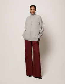 Another Tomorrow Cashmere Turtleneck in Heather Grey – Cashmere Women's Knitwear