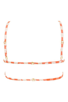 Elany Bikini Top | Shrimp Gingham