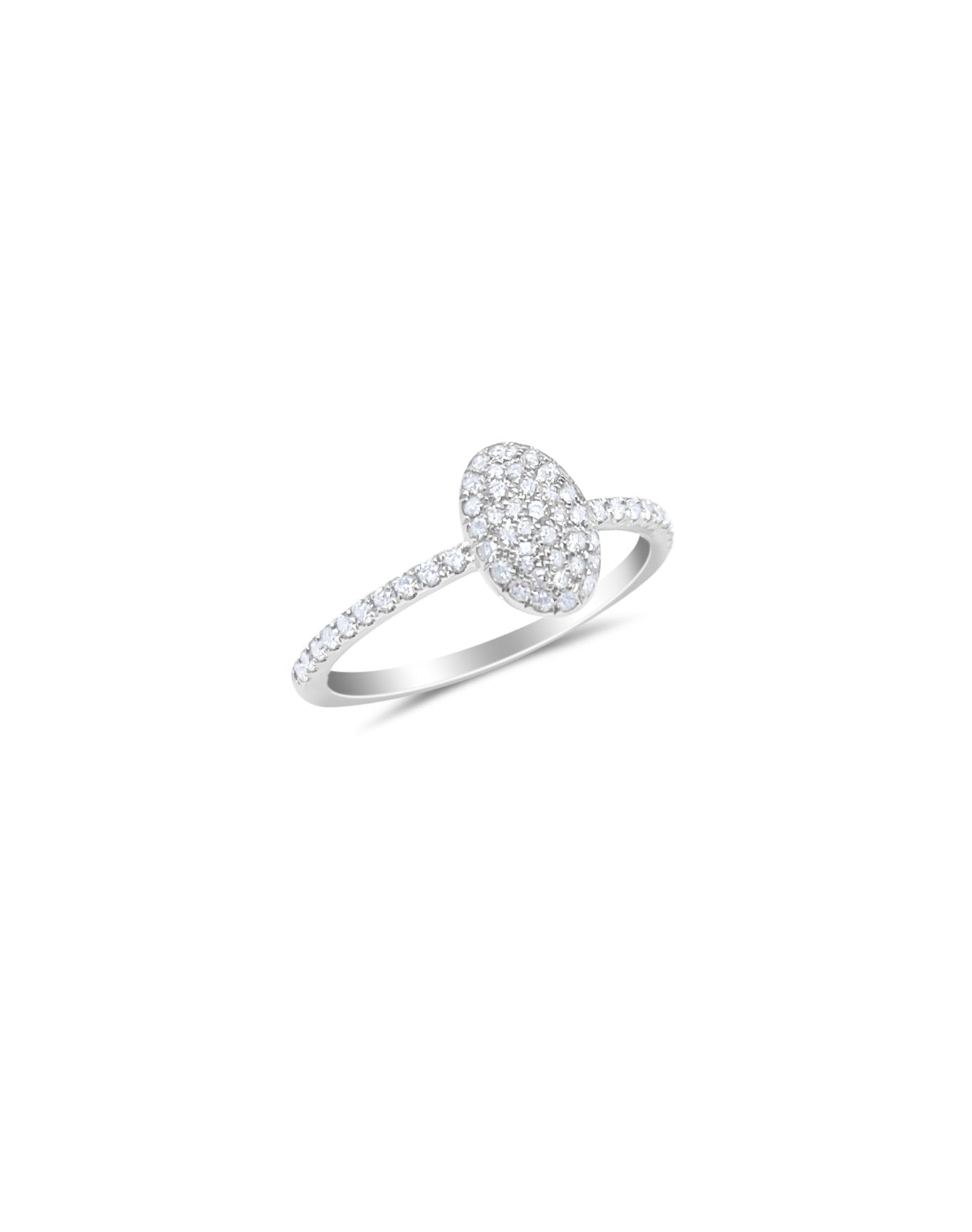 Silver Pave Diamond Stack Ring | Silver
