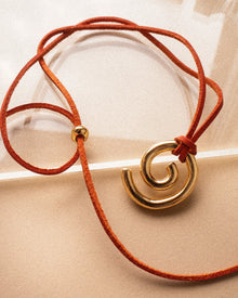 Shell Beach Pendant Necklace- Orange | Sivan Ayla x Luv Aj | 18K Gold Plated