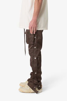Snap Front Cargo Pants | Brown