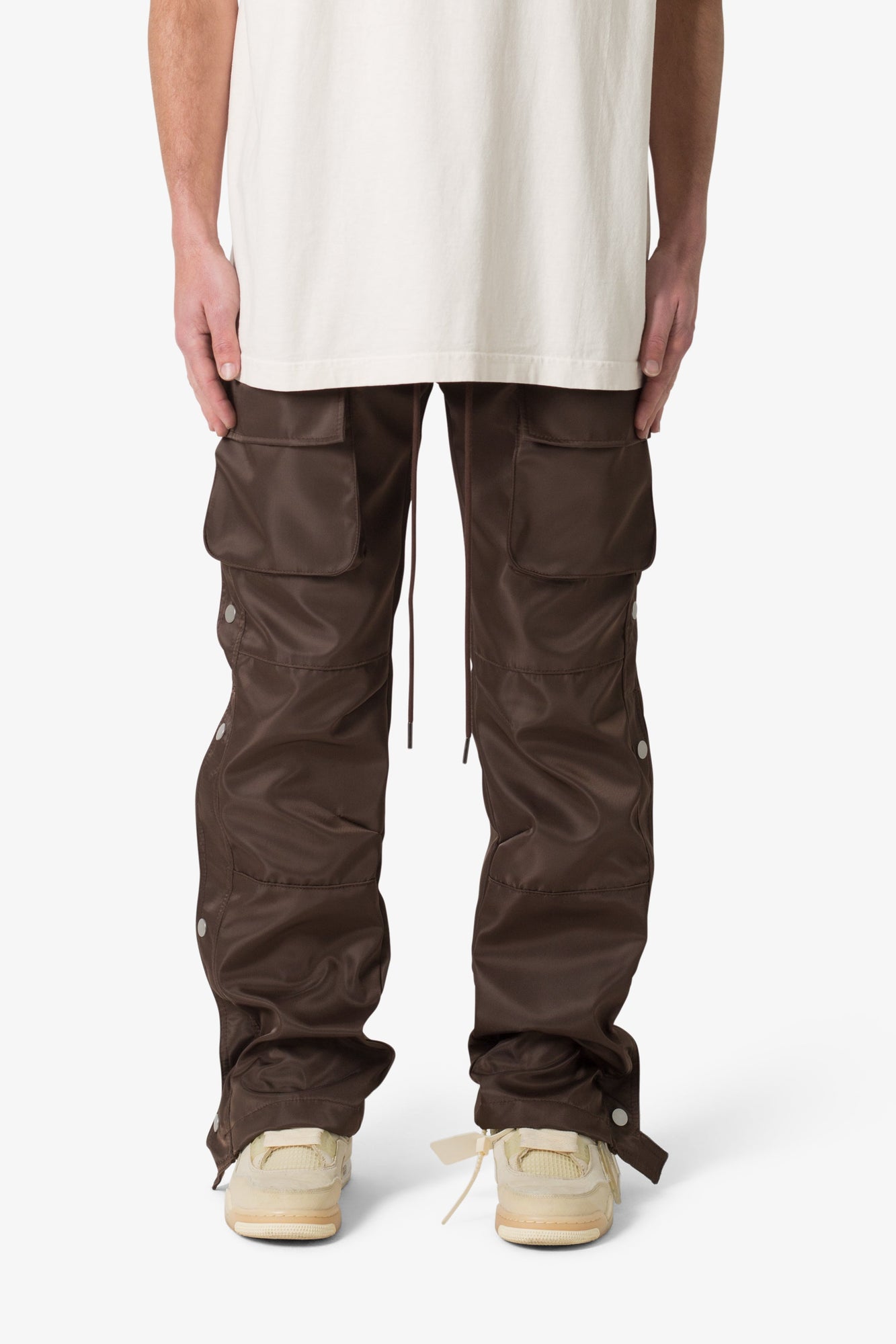 Snap Front Cargo Pants | Brown