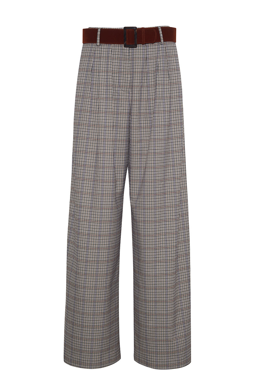 Soho Pants | Hannon Plaid Turtledove