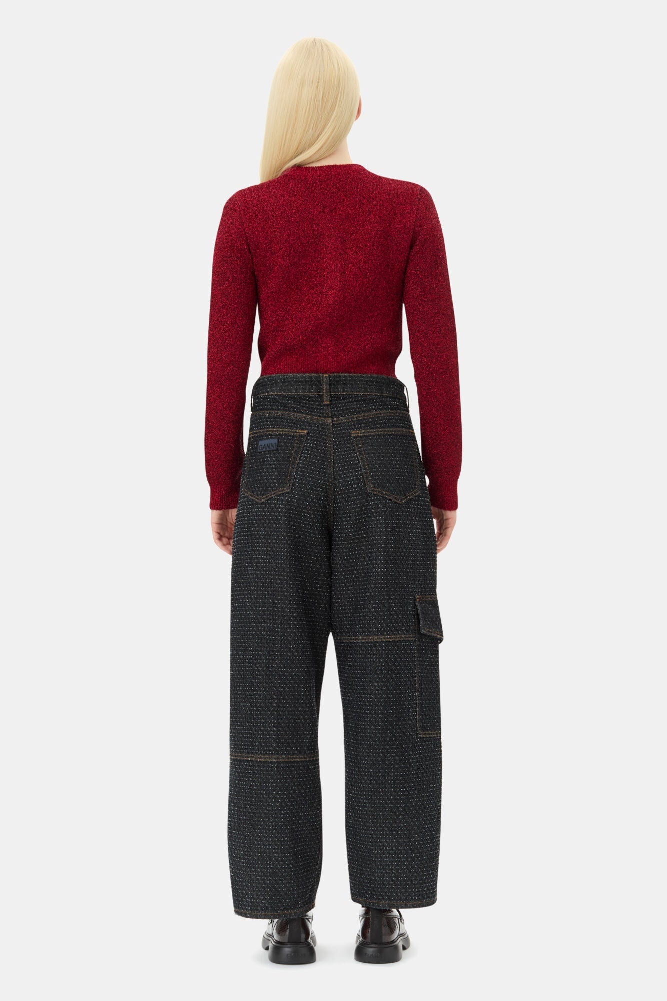 Sparkle Short Cardigan | Racing Red