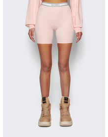 Sporty & Rich | Women | Serif Logo Biker Shorts | Ballet Pink