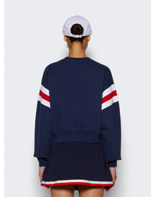 Sporty & Rich | Women | Wellness Ivy Rugby Crewneck | Navy