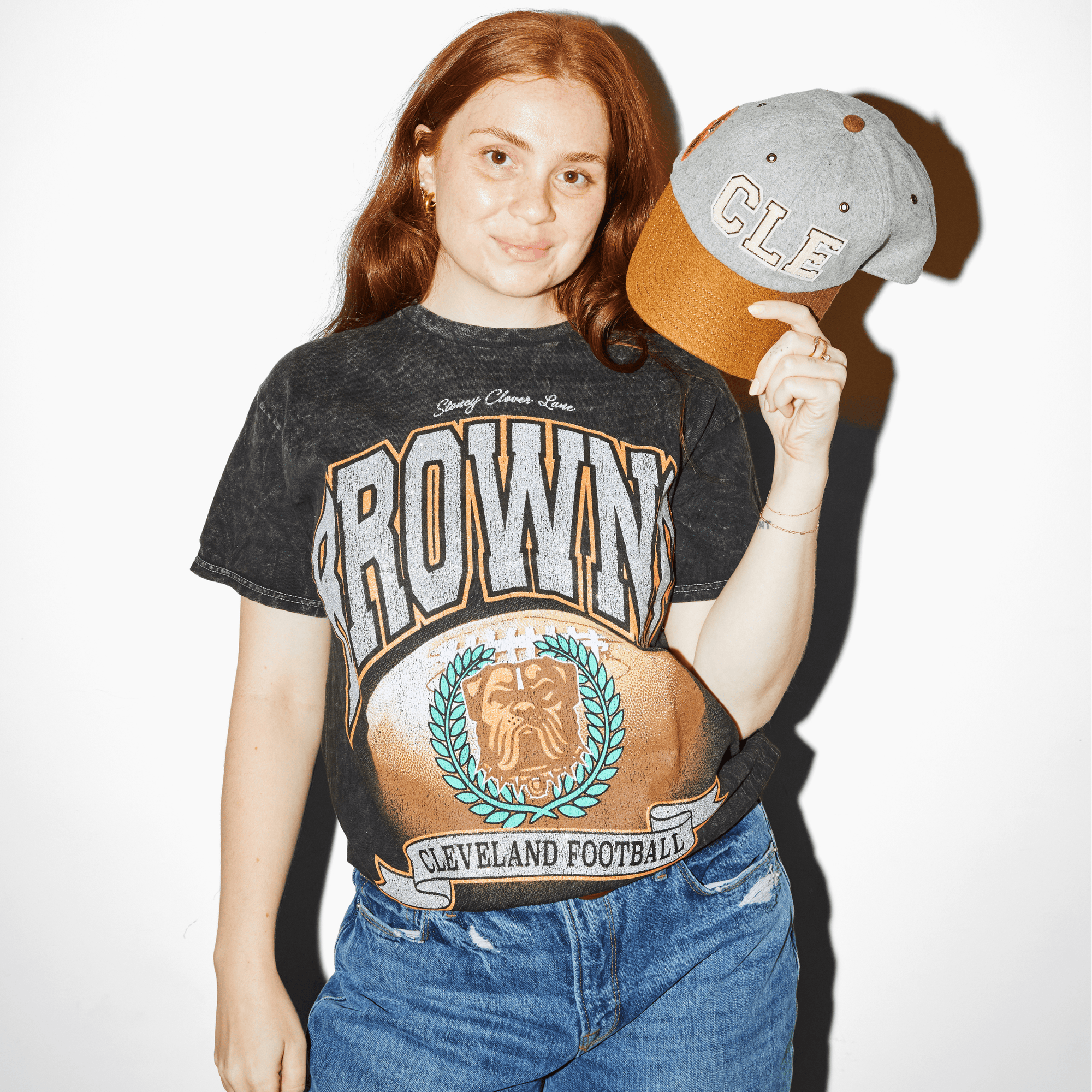Stoney Clover Lane X '47 Cleveland Browns Block Clean Up Hat