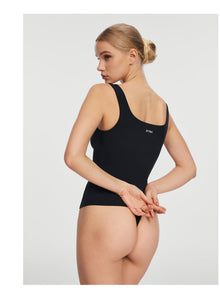 Square Neck Tank Top | Black