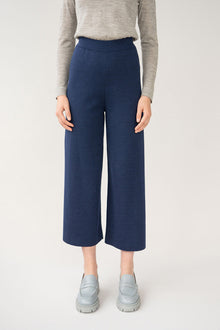 Wide Leg Trousers | Navy