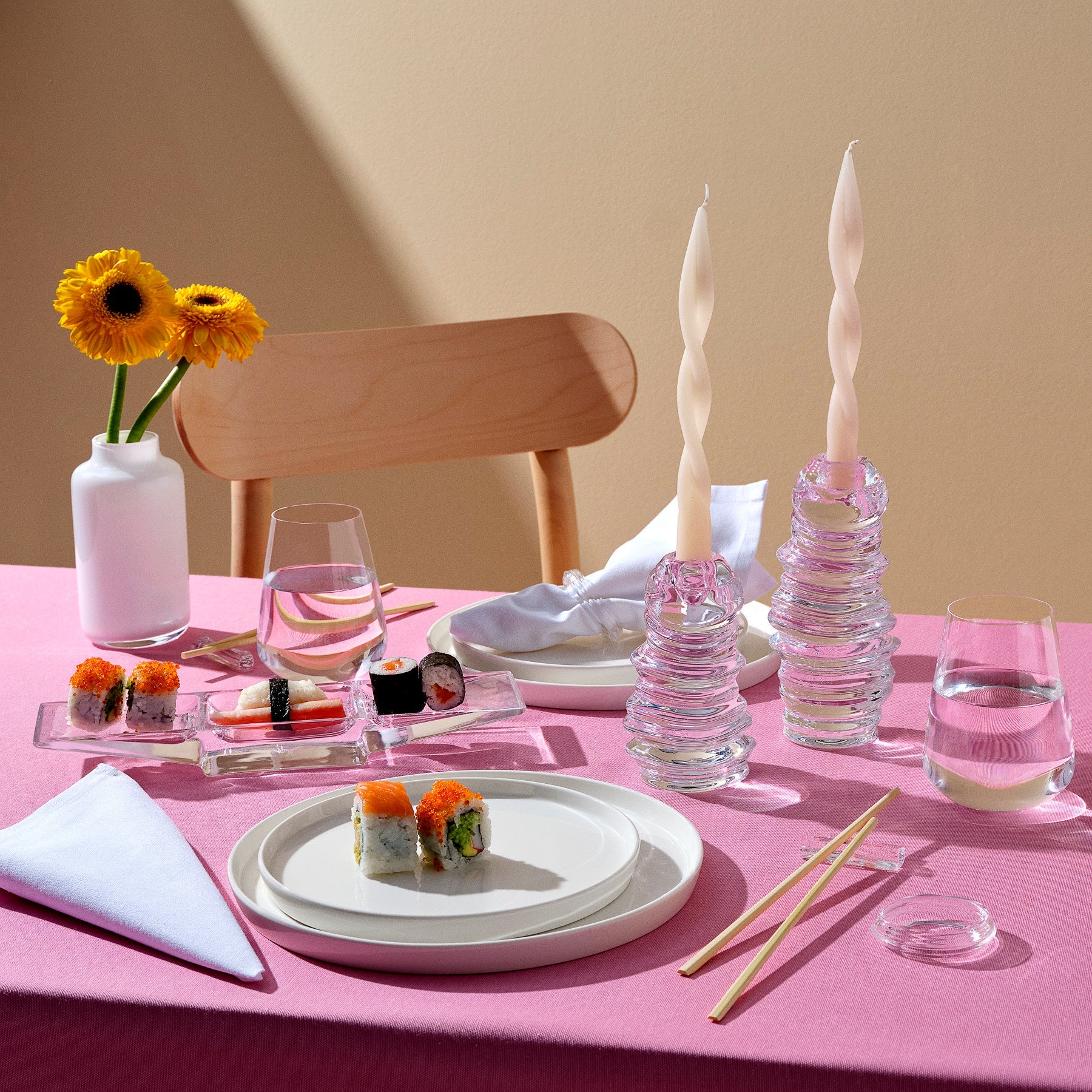 Silhouette Compartment Tray - 3 Sections | Clear Crystal