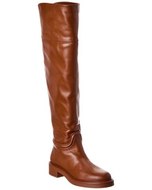 Stuart Weitzman | Womens | Celia Leather Over-The-Knee Riding Boot | Brown