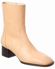 Stuart Weitzman | Womens | Nola Zip Leather Bootie | Beige