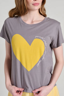 Kerri Rosenthal | Suke Manifesto Heart Tee | Charcoal