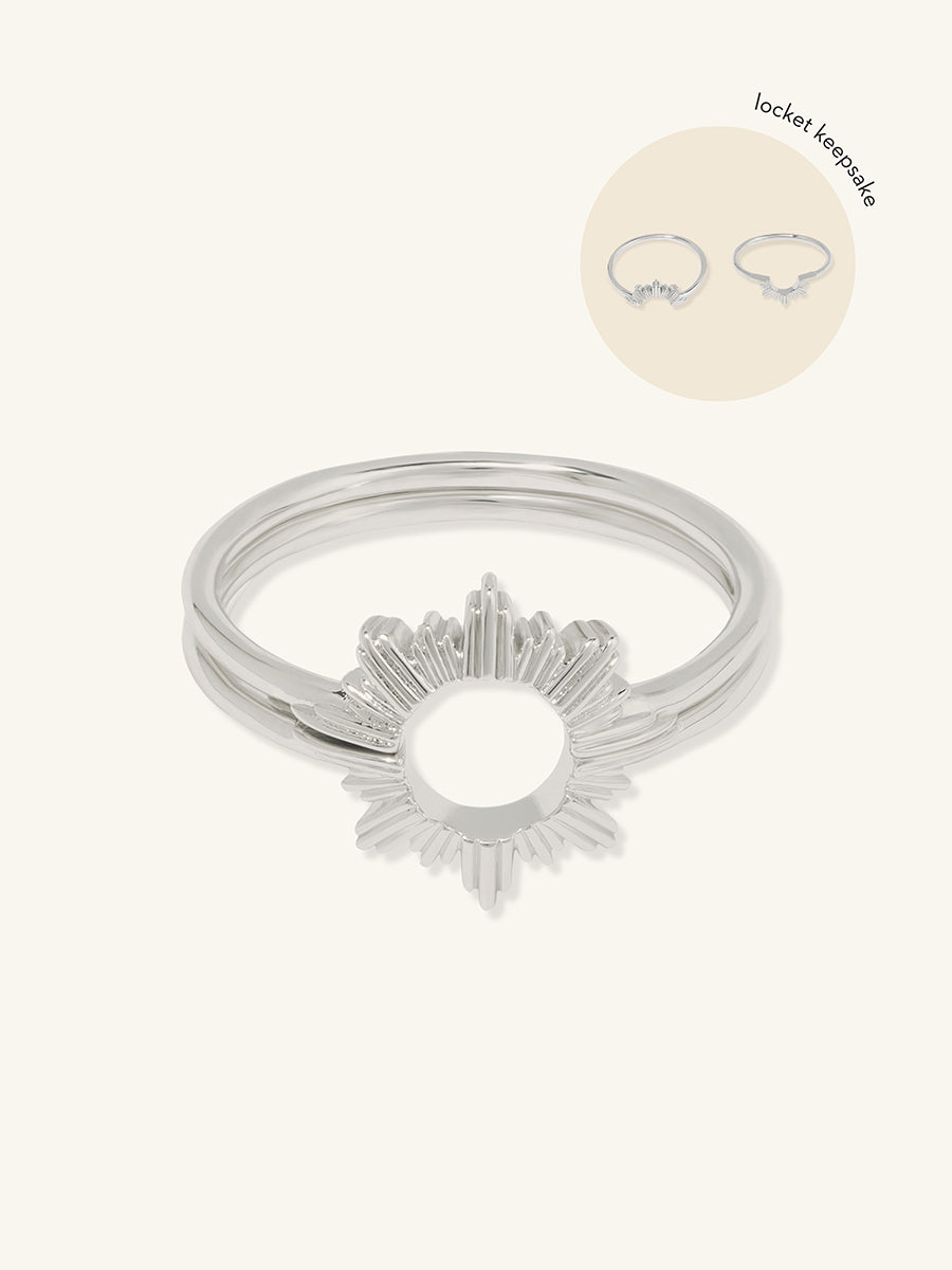 Sunseeker Ring Set | Silver Rhodium Plated Brass