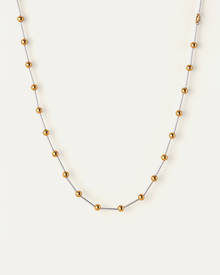 Glass Pearl | Sylvie Necklace | Gold Ion Plated/Silver Dipped Brass