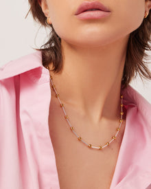 Glass Pearl | Sylvie Necklace | Gold Ion Plated/Silver Dipped Brass