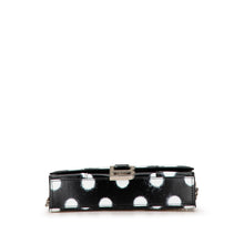 Balenciaga | Pre-Owned Shiny Box Calfskin Polka Dot Hourglass Wallet On Chain | Black