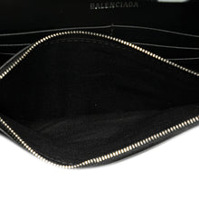 Balenciaga | Pre-Owned Shiny Box Calfskin Polka Dot Hourglass Wallet On Chain | Black