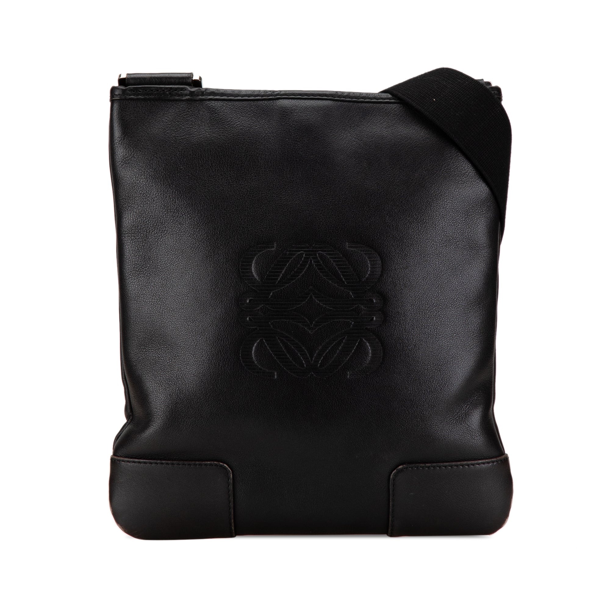 LOEWE | Pre-Owned Anagram Leather Crossbody | Black